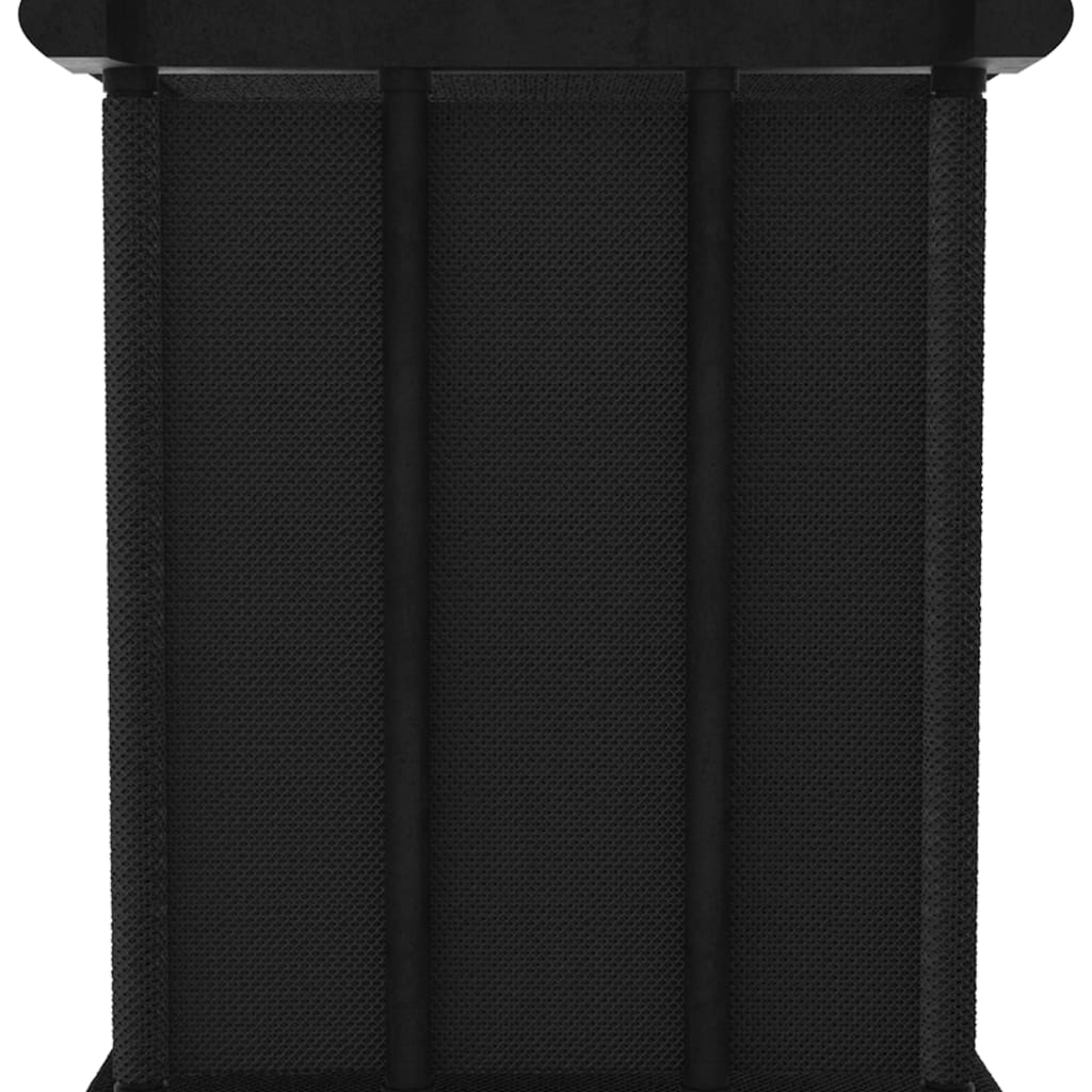 Mensola con 6 Vani a Cubo Nera 103x30x72,5 cm in Tessuto