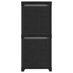 Mobile con 6 Scatole a Cubo Nero 103x30x72,5 cm in Tessuto