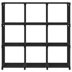 Mobile per 9 Scatole a Cubo Nero 103x30x107,5 cm in Tessuto