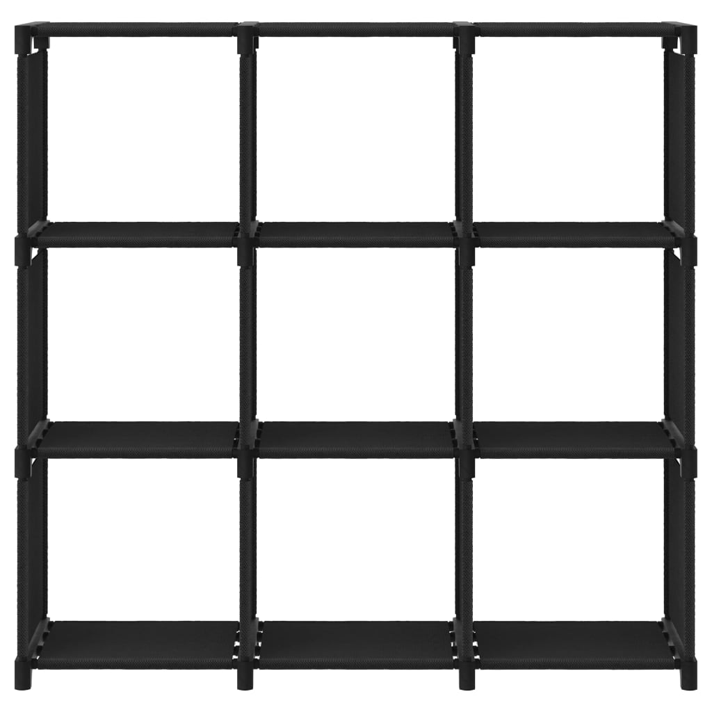 Mobile per 9 Scatole a Cubo Nero 103x30x107,5 cm in Tessuto