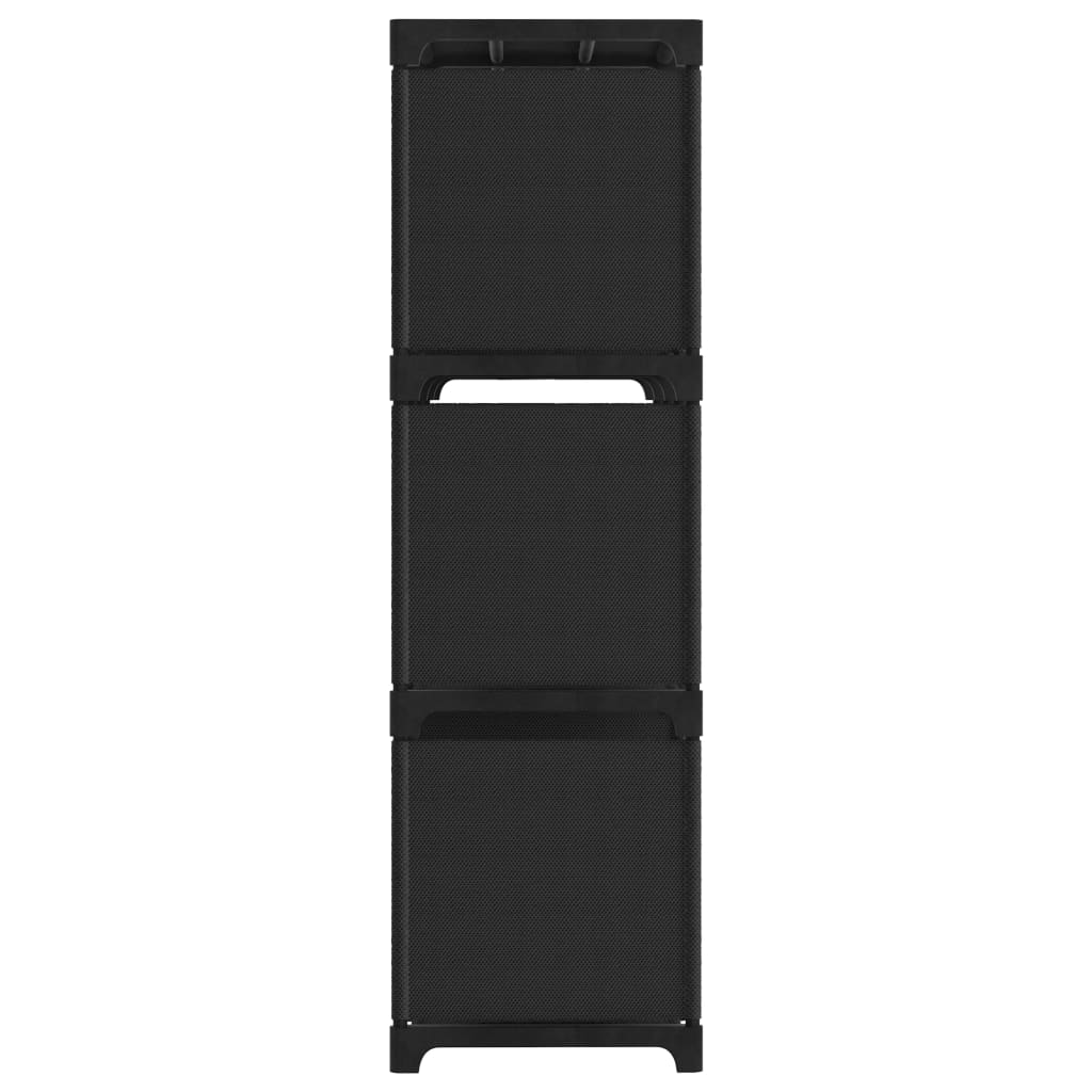 Mobile per 9 Scatole a Cubo Nero 103x30x107,5 cm in Tessuto