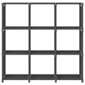 Mobile per 9 Scatole a Cubo Grigio 103x30x107,5 cm in Tessuto