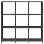 Mobile per 9 Scatole a Cubo Grigio 103x30x107,5 cm in Tessuto