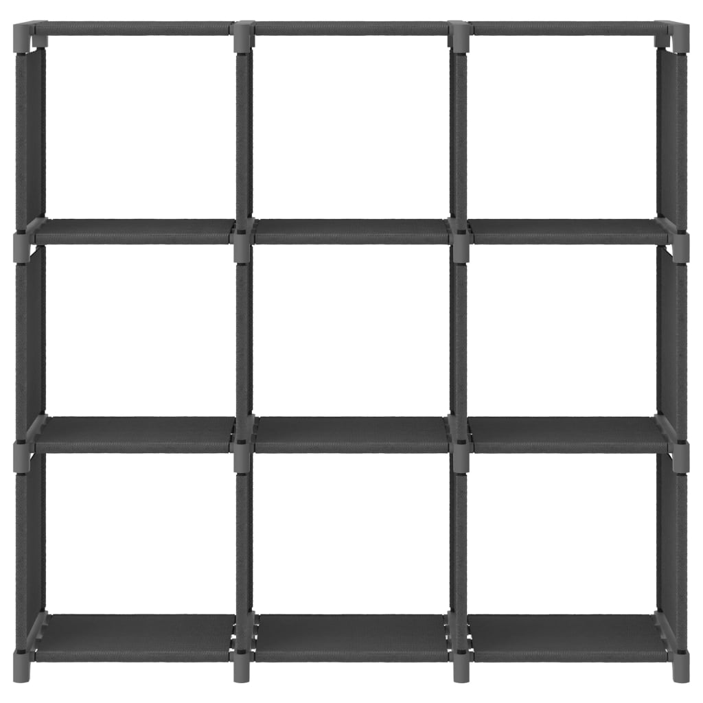 Mobile per 9 Scatole a Cubo Grigio 103x30x107,5 cm in Tessuto