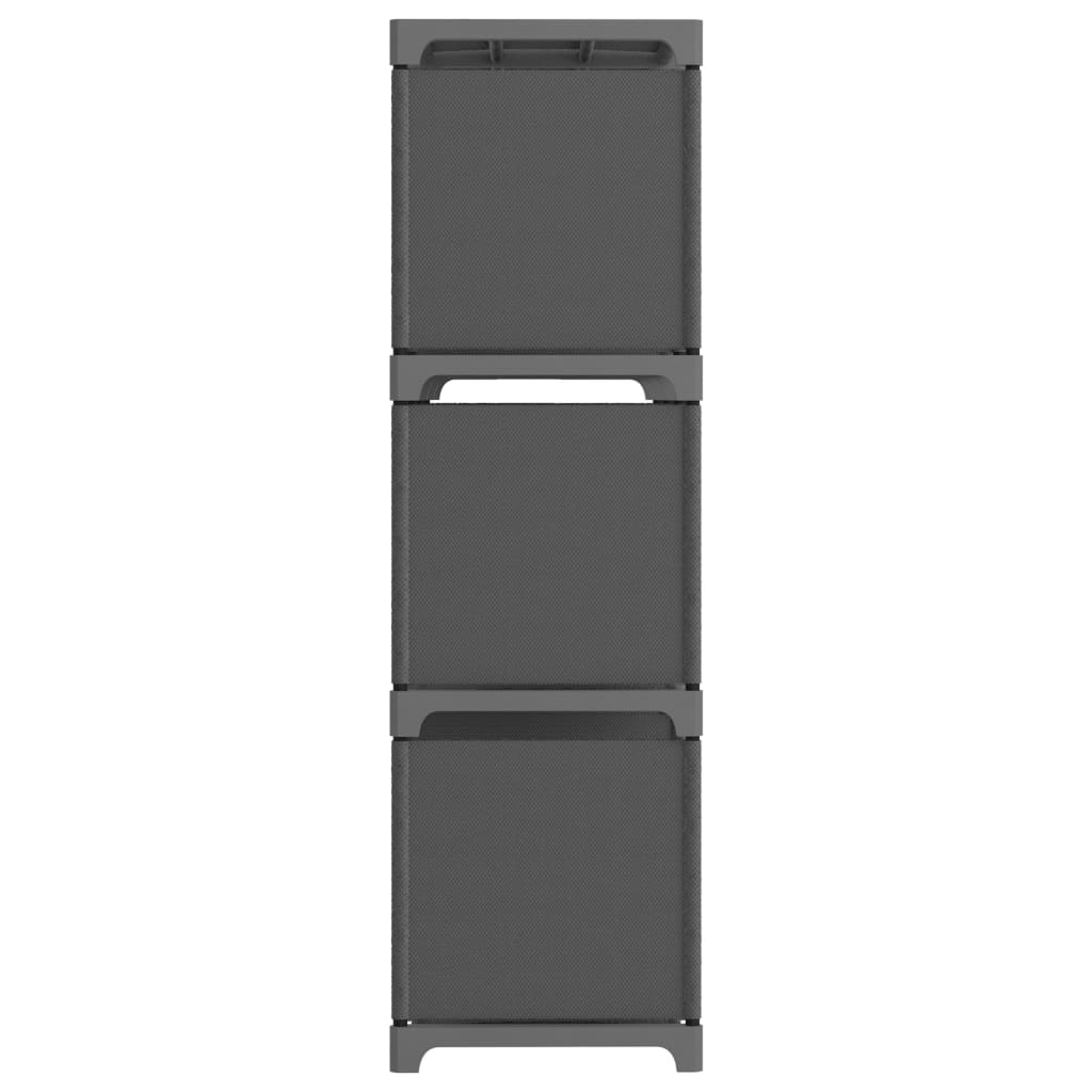 Mobile per 9 Scatole a Cubo Grigio 103x30x107,5 cm in Tessuto
