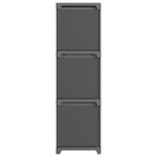 Mobile con 9 Scatole a Cubo Grigio 103x30x107,5 cm in Tessuto