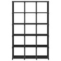 Mobile per 15 Scatole a Cubo Nero 103x30x175,5 cm in Tessuto