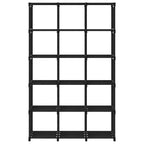 Mobile per 15 Scatole a Cubo Nero 103x30x175,5 cm in Tessuto