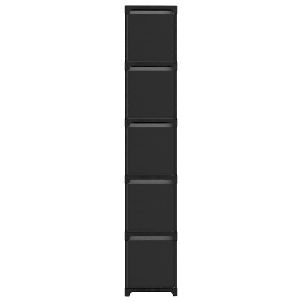 Mobile con 15 Scatole a Cubo Nero 103x30x175,5 cm in Tessuto