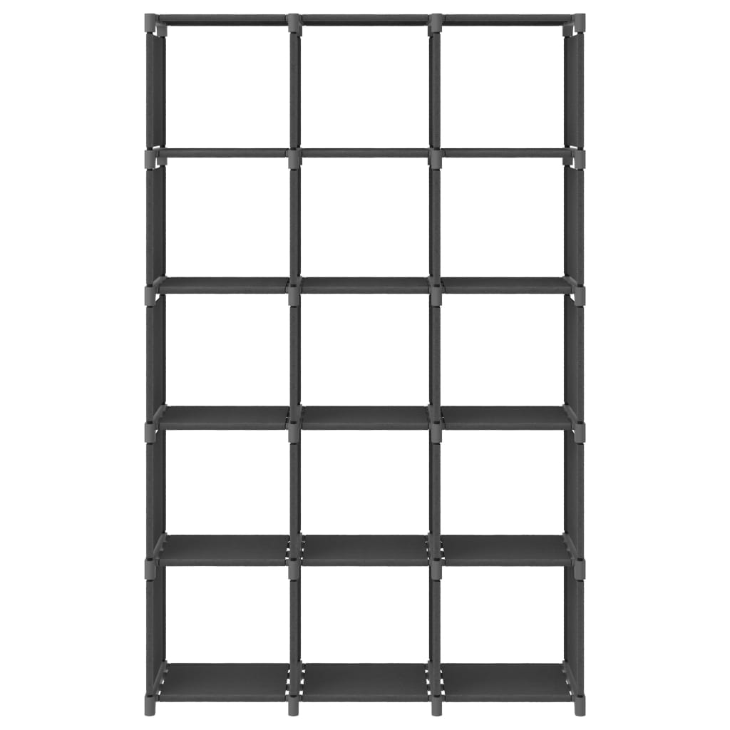 Mobile per 15 Scatole a Cubo Grigio 103x30x107,5 cm in Tessuto