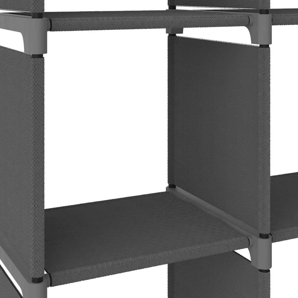 Mobile per 15 Scatole a Cubo Grigio 103x30x107,5 cm in Tessuto