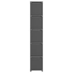 Mobile con 15 Scatole a Cubo Grigio 103x30x107,5 cm in Tessuto