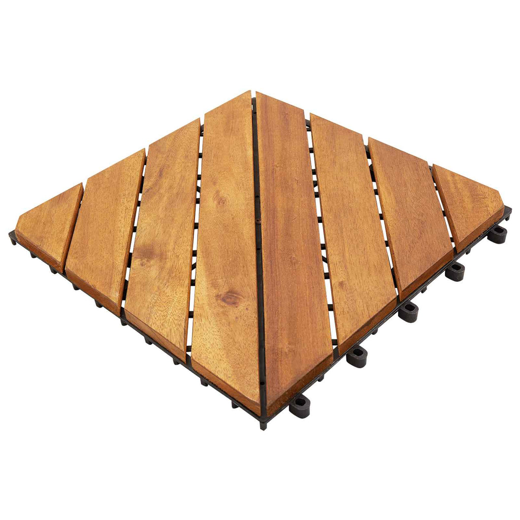 Piastrella per Decking 10 pcs Marrone 30 x 30 cm