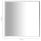 Specchio Argento 60x60 cm