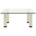 322760 TV Stand Transparent 40x35x17 cm Tempered Glass