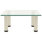 322760 TV Stand Transparent 40x35x17 cm Tempered Glass