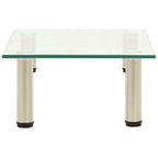 322760 TV Stand Transparent 40x35x17 cm Tempered Glass