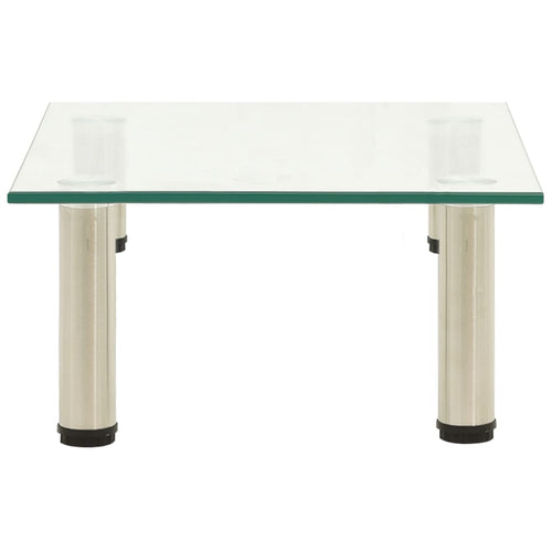 322760 TV Stand Transparent 40x35x17 cm Tempered Glass