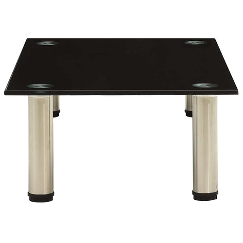 322761 TV Stand Black 60x35x17 cm Tempered Glass