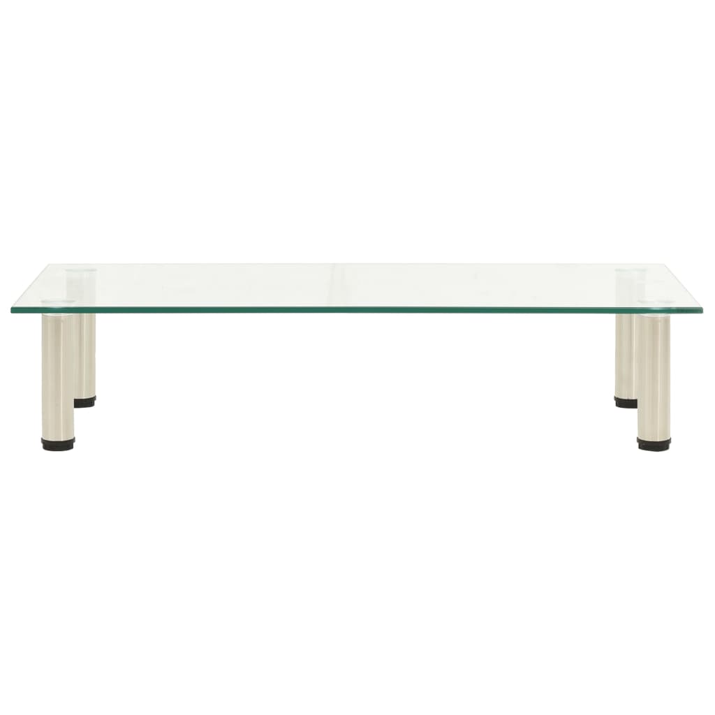 322766 TV Stand Transparent 80x35x17 cm Tempered Glass