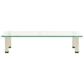 322766 TV Stand Transparent 80x35x17 cm Tempered Glass