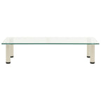 322766 TV Stand Transparent 80x35x17 cm Tempered Glass