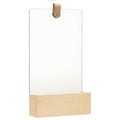 Specchio da Parete in Legno Massello di Pino 23x39,5 cm