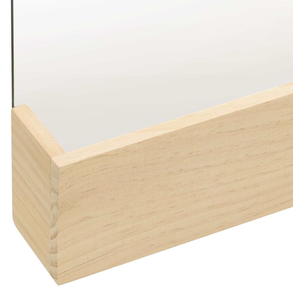 Specchio da Parete in Legno Massello di Pino 23x39,5 cm
