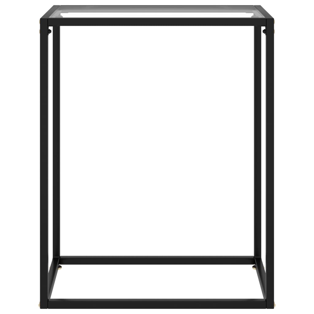 Tavolo Consolle Trasparente 60x35x75 cm in Vetro Temperato