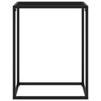 Tavolo Consolle Nero 60x35x75 cm in Vetro Temperato