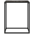 Tavolo Consolle Nero 60x35x75 cm in Vetro Temperato