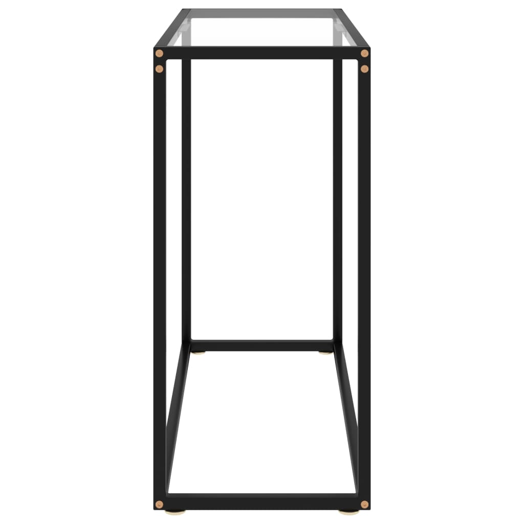 Tavolo Consolle Trasparente 80x35x75 cm in Vetro Temperato
