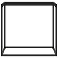 Tavolo Consolle Nero 80x35x75 cm in Vetro Temperato