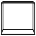 Tavolo Consolle Nero 80x35x75 cm in Vetro Temperato