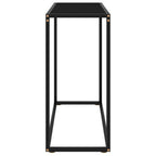 Tavolo Consolle Nero 80x35x75 cm in Vetro Temperato