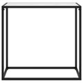 Tavolo Consolle Bianco 80x35x75 cm in Vetro Temperato