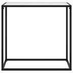 Tavolo Consolle Bianco 80x35x75 cm in Vetro Temperato