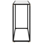 Tavolo Consolle Bianco 80x35x75 cm in Vetro Temperato