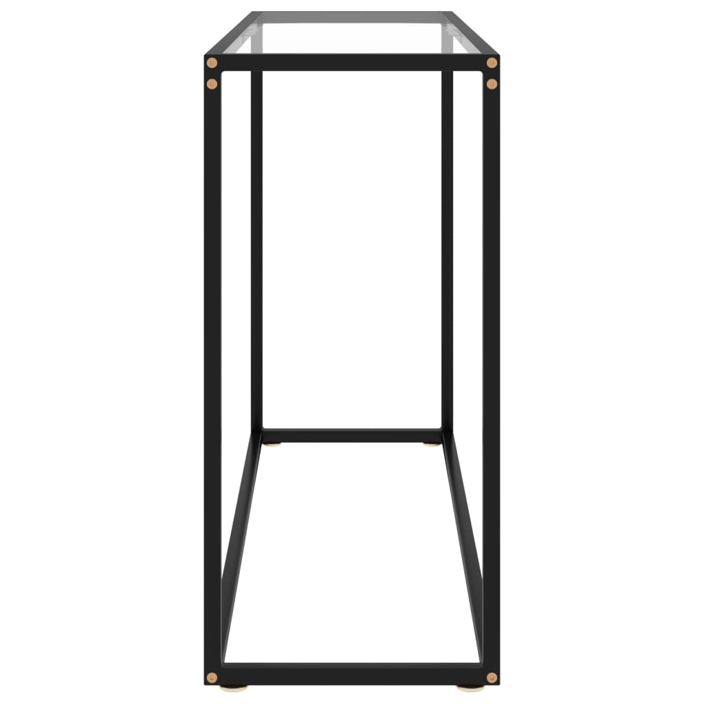 Tavolo Consolle Trasparente 100x35x75 cm in Vetro Temperato