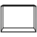Tavolo Consolle Nero 100x35x75 cm in Vetro Temperato
