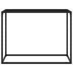 Tavolo Consolle Nero 100x35x75 cm in Vetro Temperato