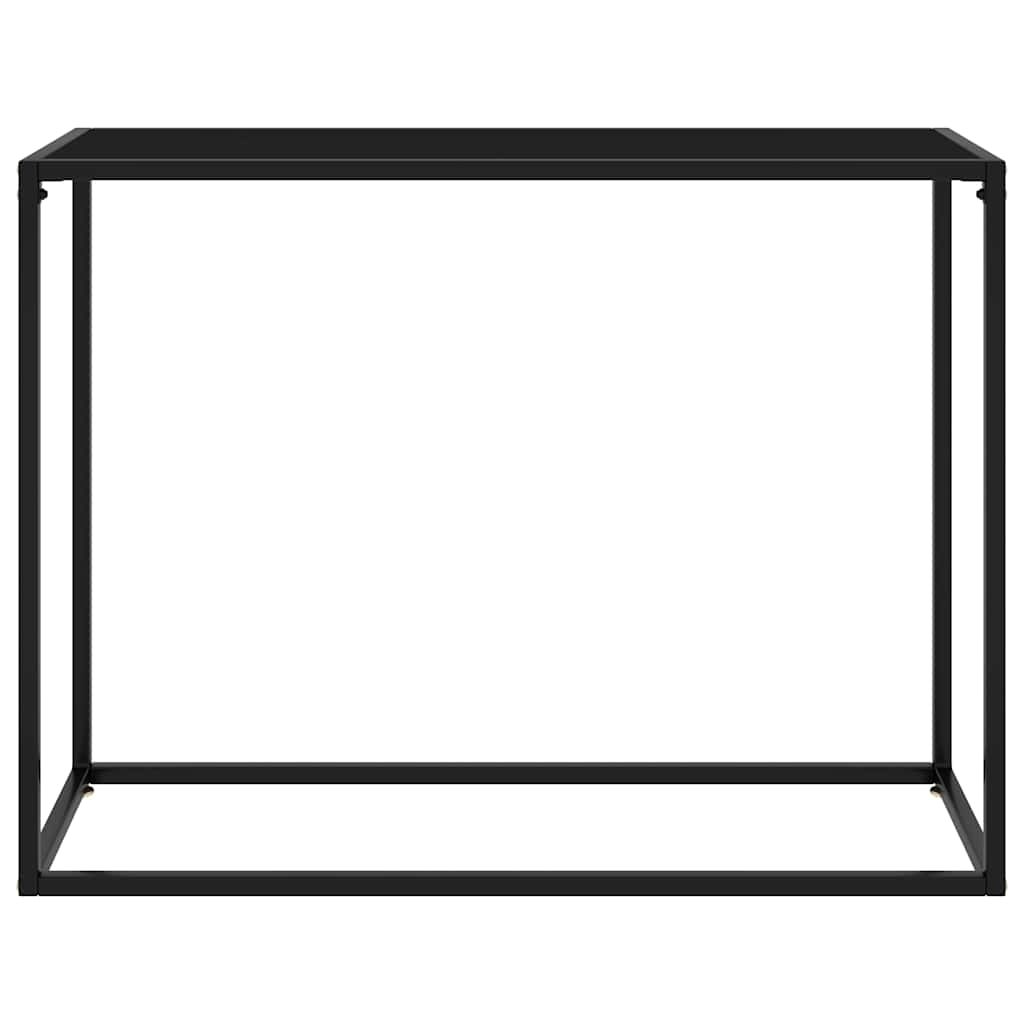 Tavolo Consolle Nero 100x35x75 cm in Vetro Temperato