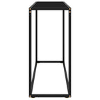 Tavolo Consolle Nero 100x35x75 cm in Vetro Temperato