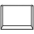 Tavolo Consolle Bianco 100x35x75 cm in Vetro Temperato