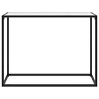 Tavolo Consolle Bianco 100x35x75 cm in Vetro Temperato