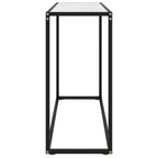 Tavolo Consolle Bianco 100x35x75 cm in Vetro Temperato