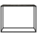 Tavolo Consolle Nero 100x35x75 cm in Vetro Temperato