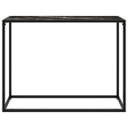 Tavolo Consolle Nero 100x35x75 cm in Vetro Temperato