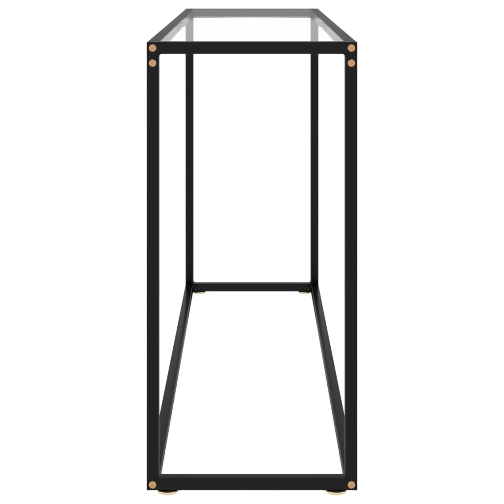 Tavolo Consolle Trasparente 120x35x75 cm in Vetro Temperato