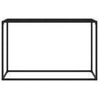 Tavolo Consolle Nero 120x35x75 cm in Vetro Temperato
